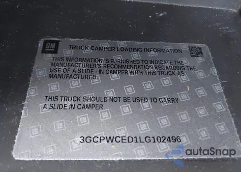 2020 Chevrolet Silverado 1500 2Wd Short Bed Lt z USA, uszkodzony, nr VIN 3GCPWCED1LG102496